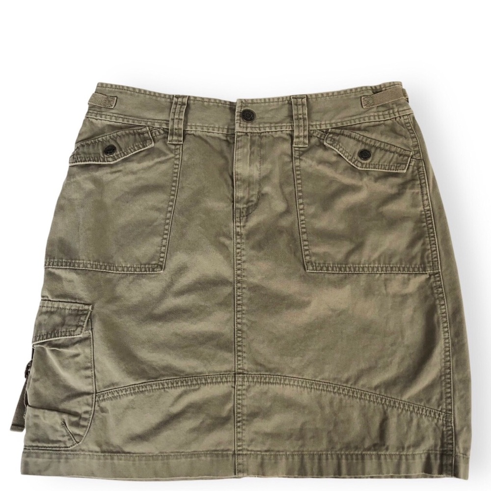 Ralph Lauren Jeans Company Classic Khaki Cargo Utility Mini Skirt Size 10